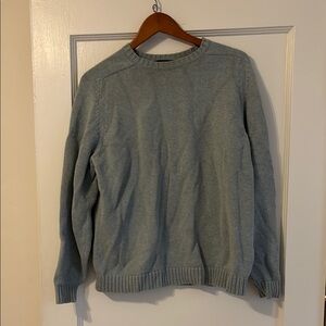 LANDS END Made in Japan Knit Sweater (Thick) Cotton Light Blue (XL)